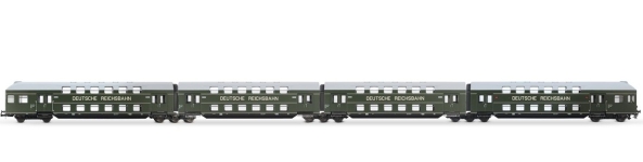 Rivarossi HR4392 - H0 - 4-tlg. Doppelstockzug mit Steuerabteil, DR, Ep. III